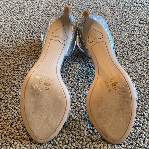 Sophia Webster, Silver Sparkles, Ankle Strap, Sandal with 3 inch Heel, Size 37 - Picture 5 of 12